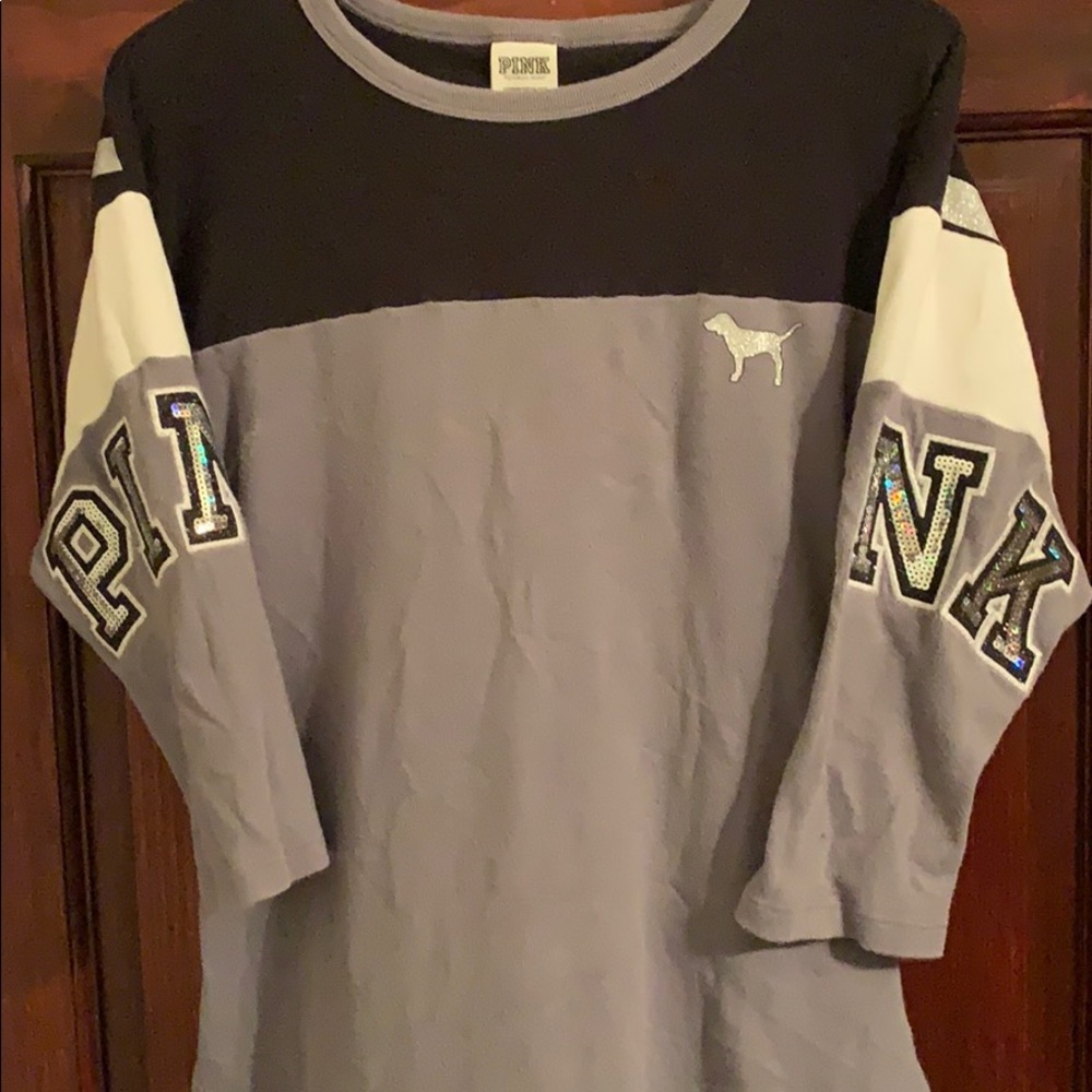 Super comfortable bling pink boyfriend Tee